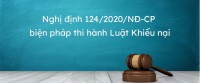 Nghị định 124/2020/NĐ-CP ngày 19 tháng 10 năm 2020 của Chính phủ