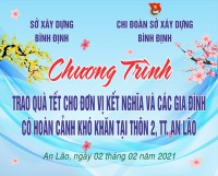 Chương trình “Trao quà tết cho đơn vị kết nghĩa và các gia đình có hoàn cảnh khó khăn tại thôn 2, thị trấn An Lão, huyện An Lão”