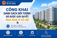 Công khai danh sách đối tượng đã được giải quyết mua nhà ở xã hội tại Dự án nhà ở thuộc quy hoạch Khu thiết chế công đoàn tỉnh Bình Định (toà CT2&CT3)